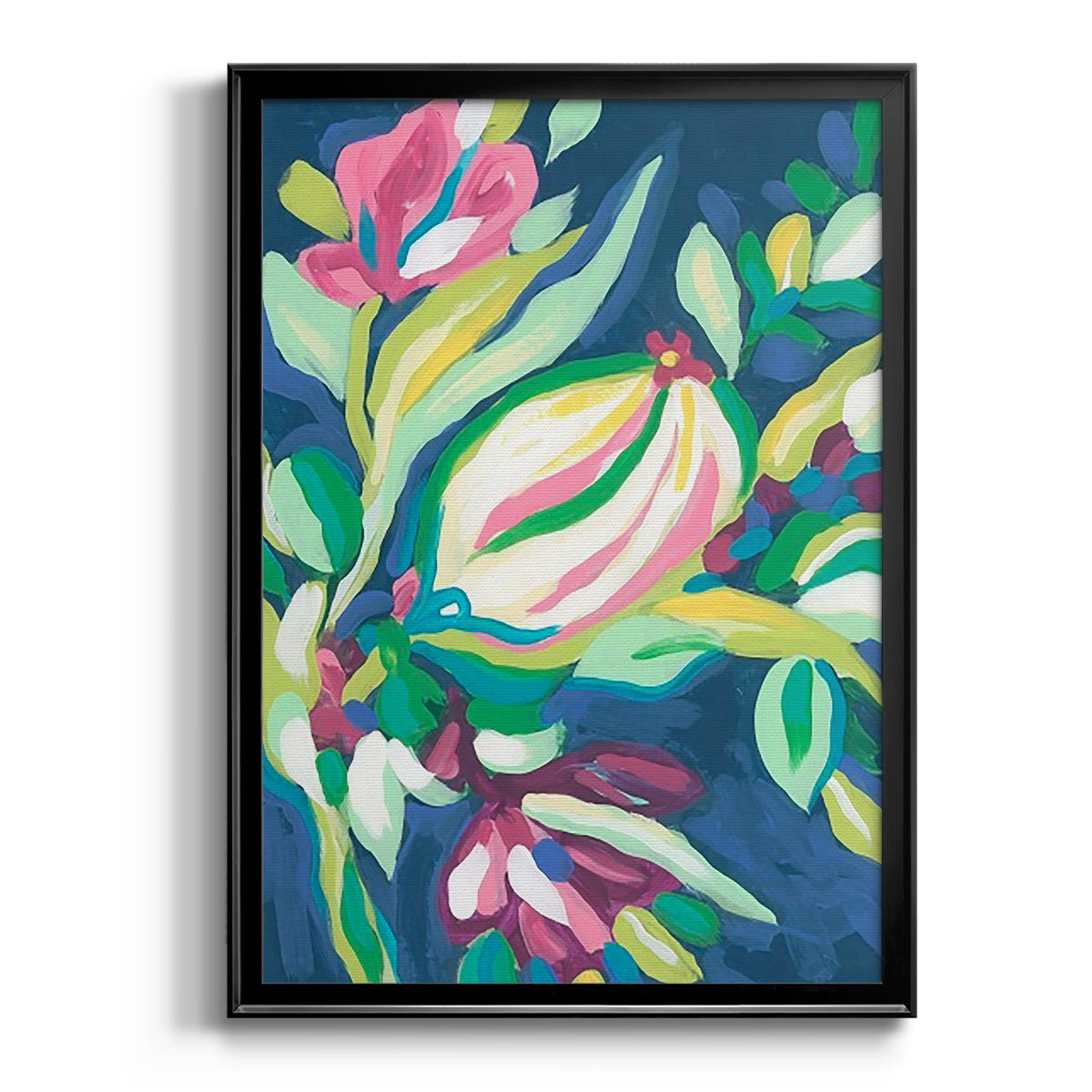 Blue Tropics III - Modern Framed Canvas Print