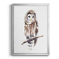 Barred Owl Impressions I - Modern Framed Canvas Print