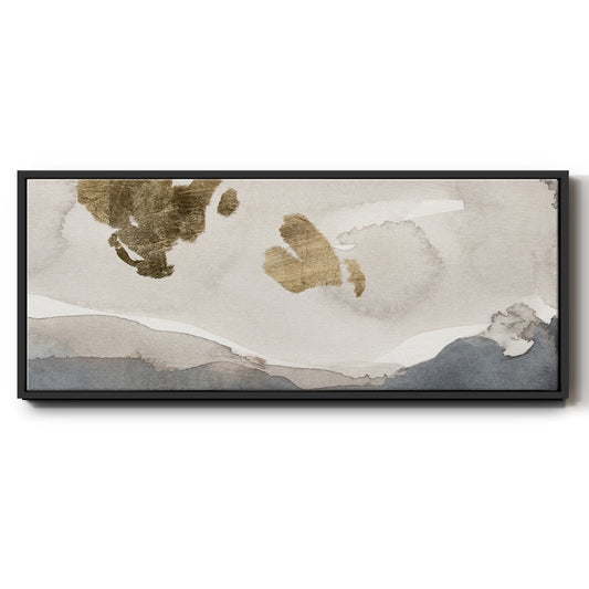 Watercolor with Gold IV - Floater Framed Canvas Print