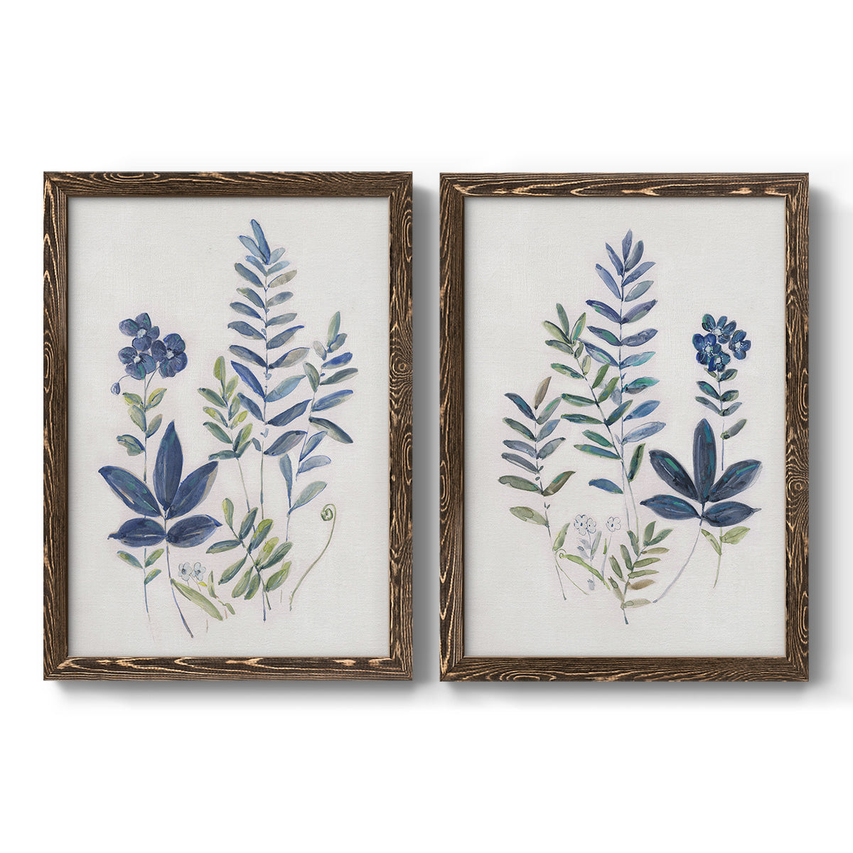 Fern Study I   - Premium Framed Canvas 2 Piece Set - Ready to Hang