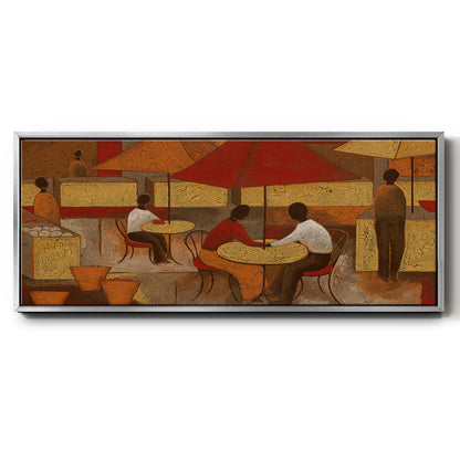 Village Café I - Floater Framed Canvas Print