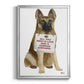 Love and German Shepherd - Modern Framed Canvas Print