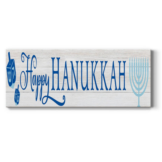 Happy Hanukkah Premium Gallery Wrapped Canvas - Ready to Hang