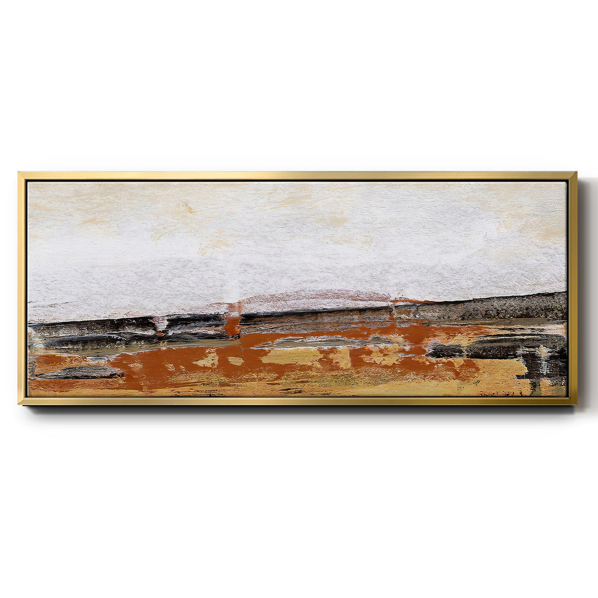 Bridges Ochre III - Floater Framed Canvas Print