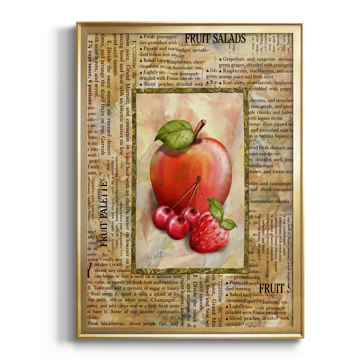 Mixed Fruit I - Modern Framed Canvas Print