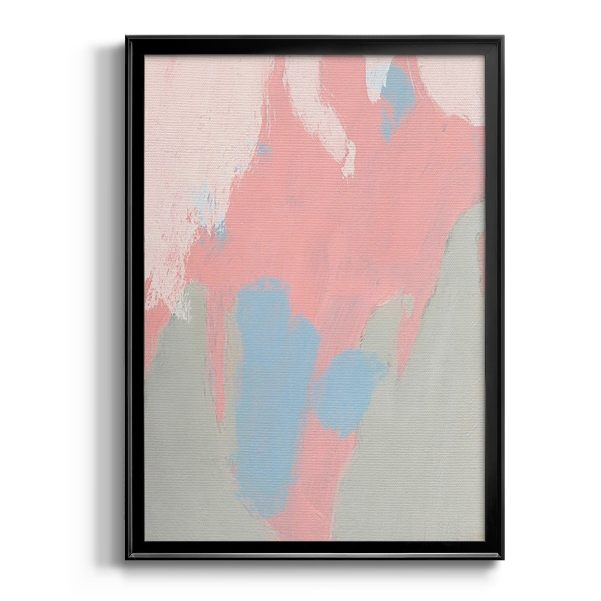 Blushing Abstract III - Modern Framed Canvas Print