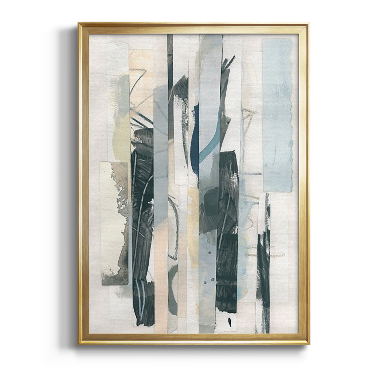 Paper Strata I - Modern Framed Canvas Print