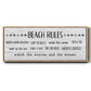 Rules of the Beach - Floater Framed Canvas Print