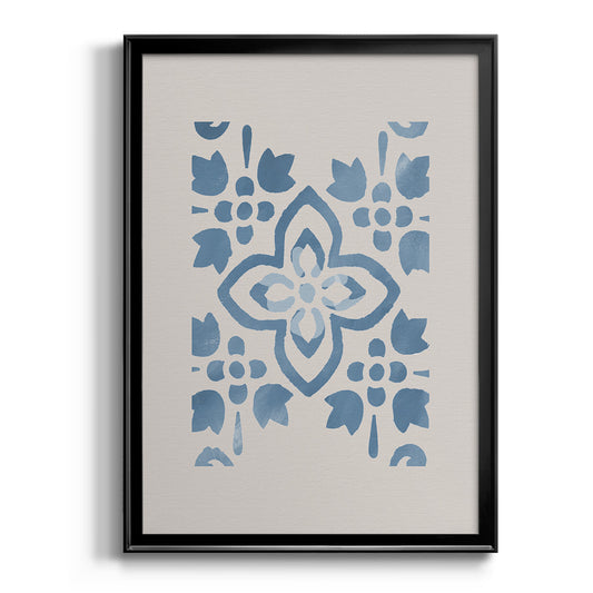 Monochrome Terra Mesa Tile I - Modern Framed Canvas Print