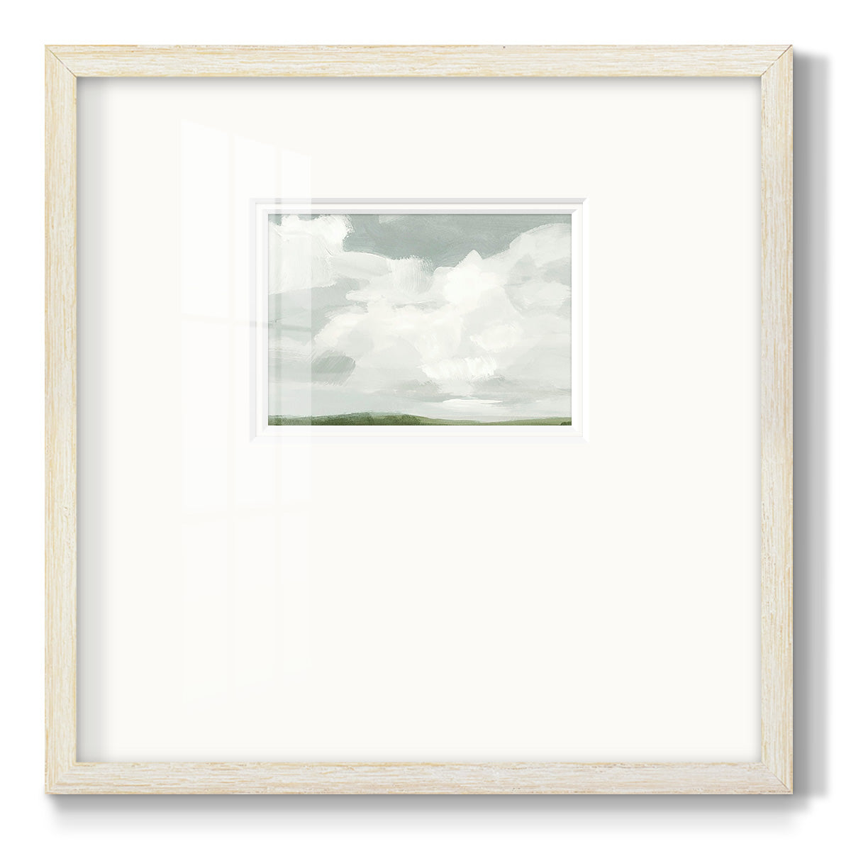 Gray Stone Sky I Premium Framed Print Double Matboard