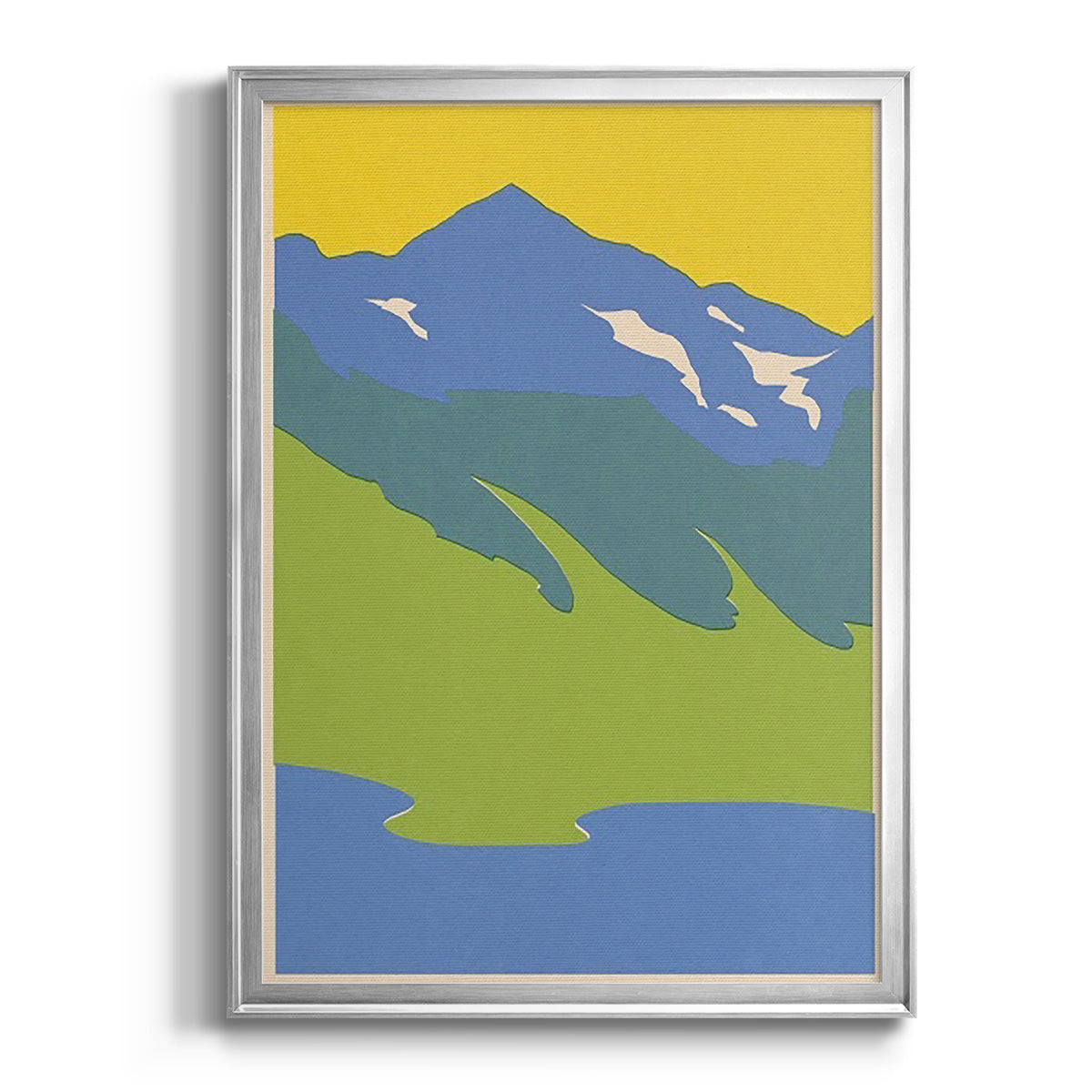 Bright Glacial Lake I - Modern Framed Canvas Print