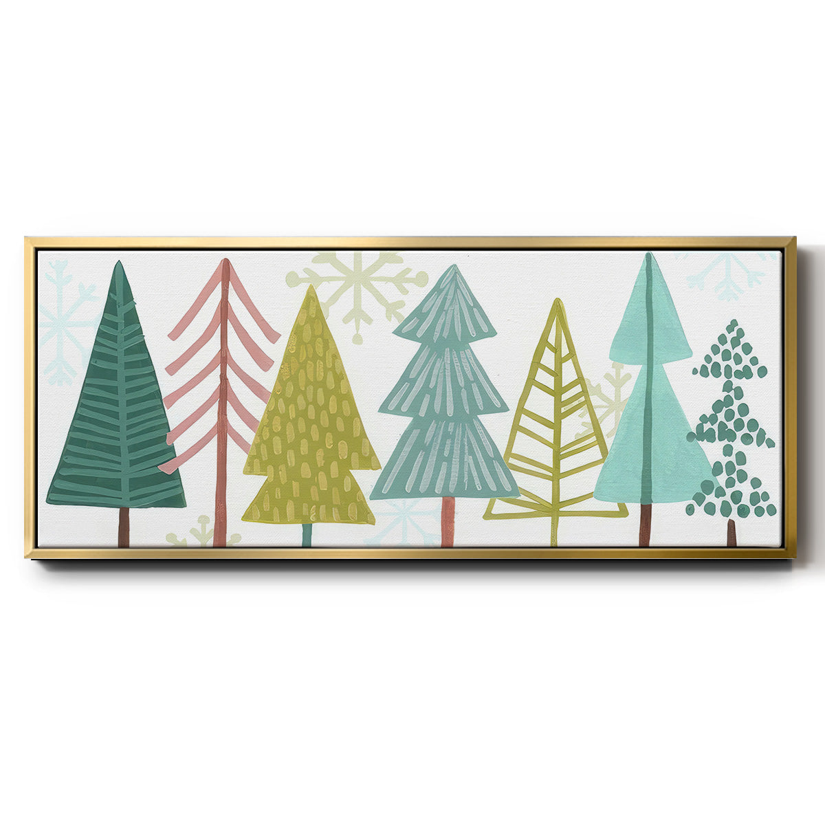 Modern Holiday Collection D - Floater Framed Canvas Print