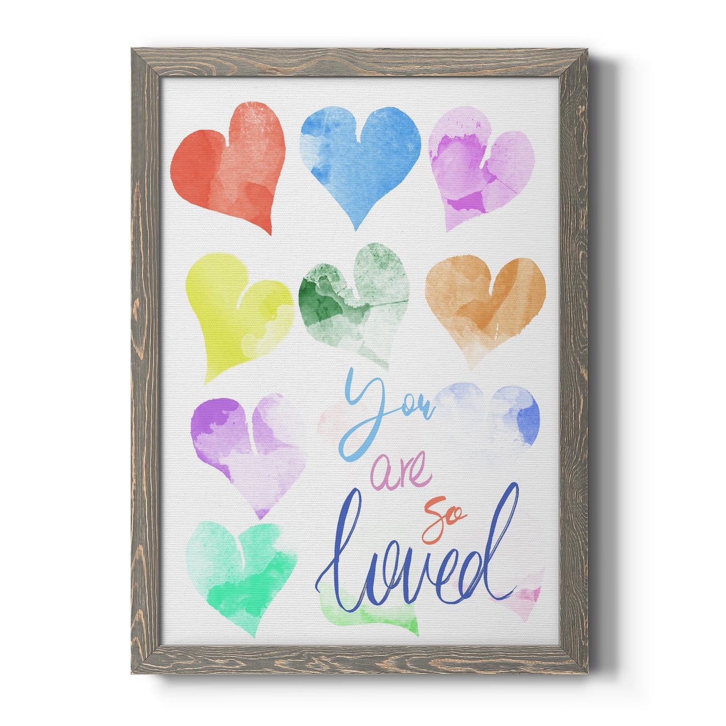 You Are So Loved - Barnwood Framed Canvas Print