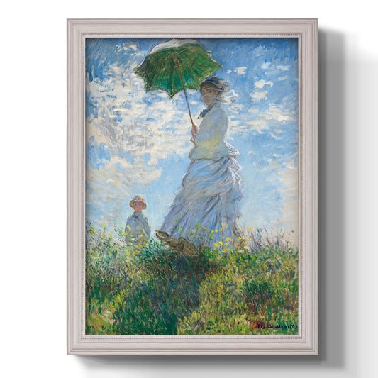 Woman with a Parasol - Ornate Framed Canvas Print