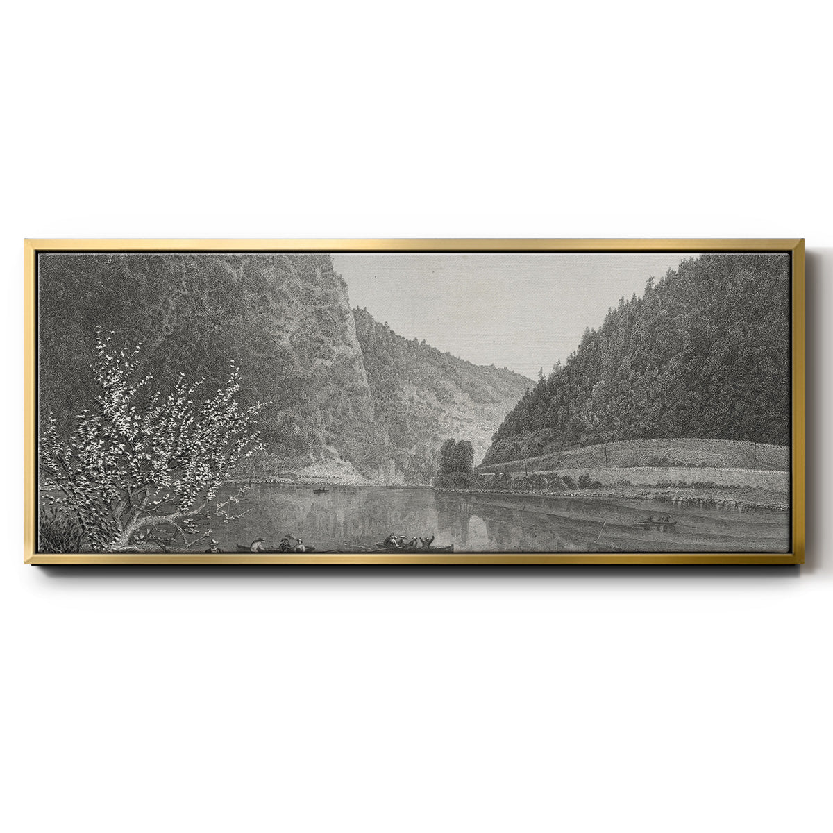 Delaware Water Gap - Floater Framed Canvas Print