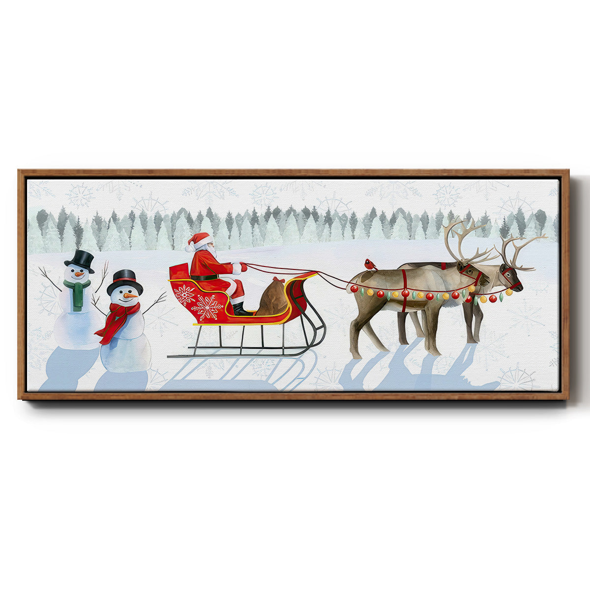 Santa's Snowmen Collection D - Floater Framed Canvas Print