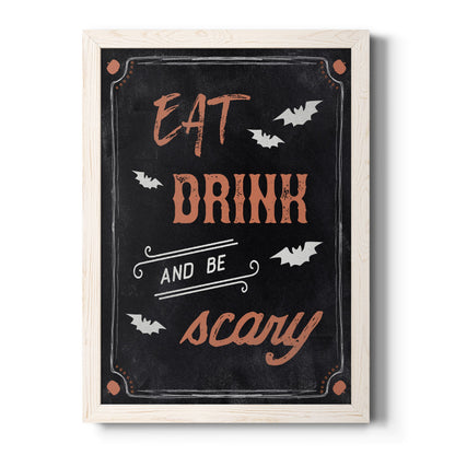 Be Scary - Barnwood Framed Canvas Print