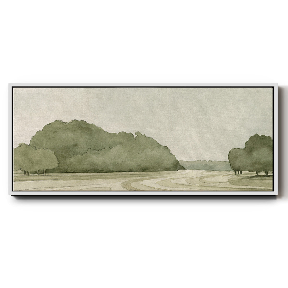 On Course I - Floater Framed Canvas Print