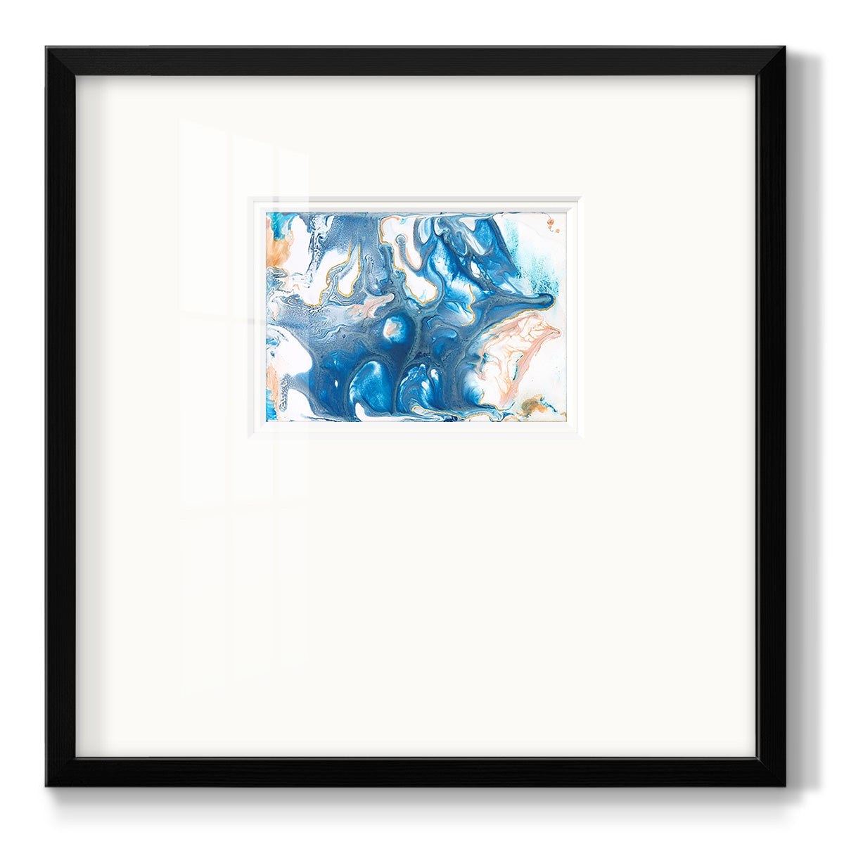 Dancing Blue II Premium Framed Print Double Matboard