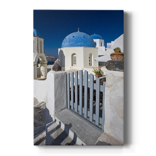 Santorini Sidewalk - Canvas Art Print