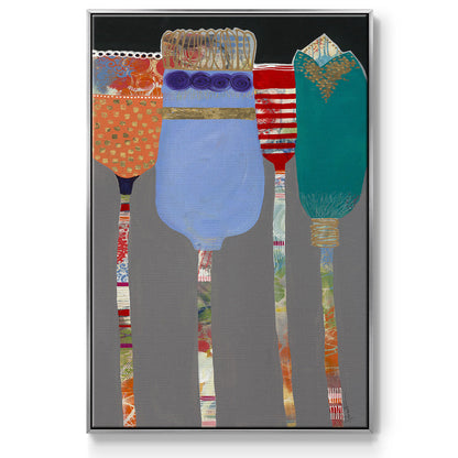 Tall Tulips - Floater Framed Canvas Print