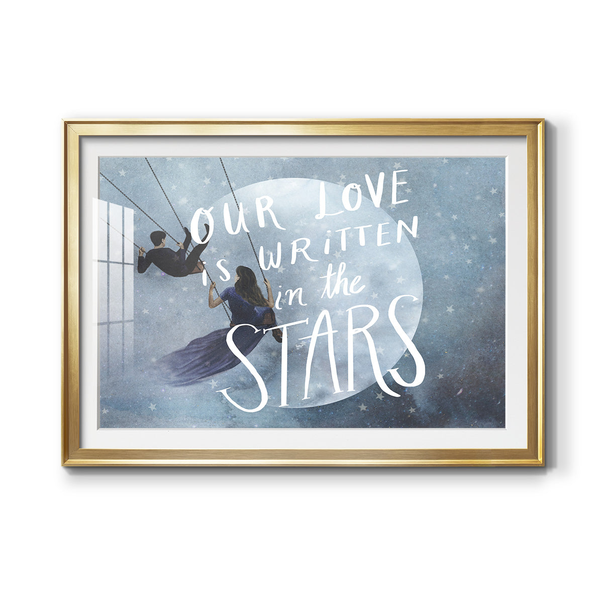 Celestial Love Collection A - Modern Framed Art Print
