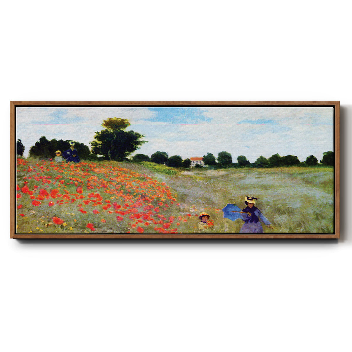 Poppies at Argenteuil - Floater Framed Canvas Print