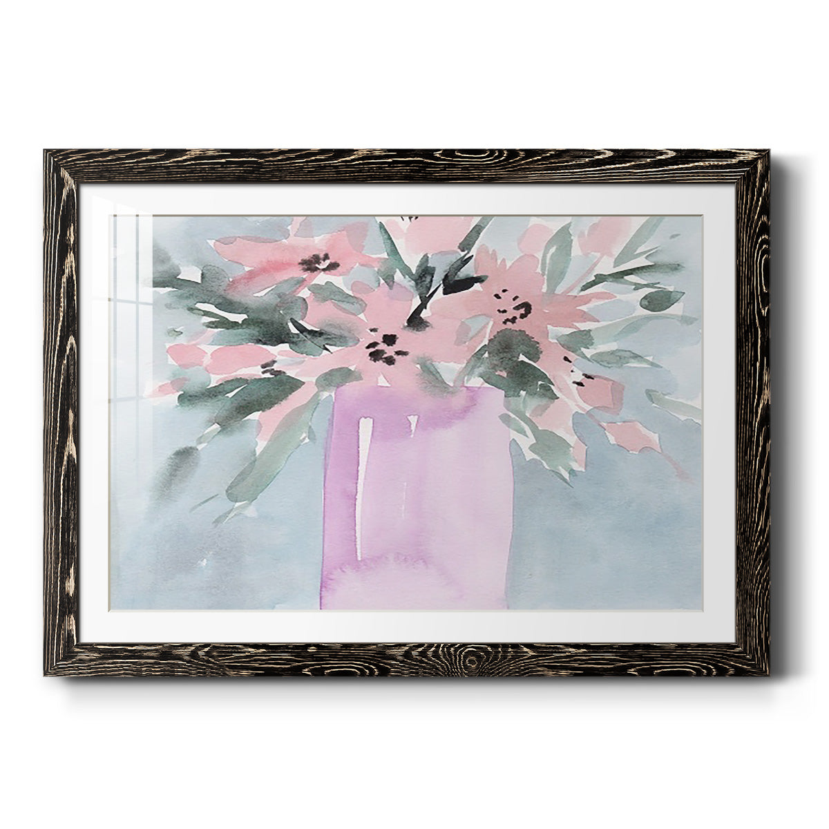 Broken Flowers I - Barnwood Framed Art Print