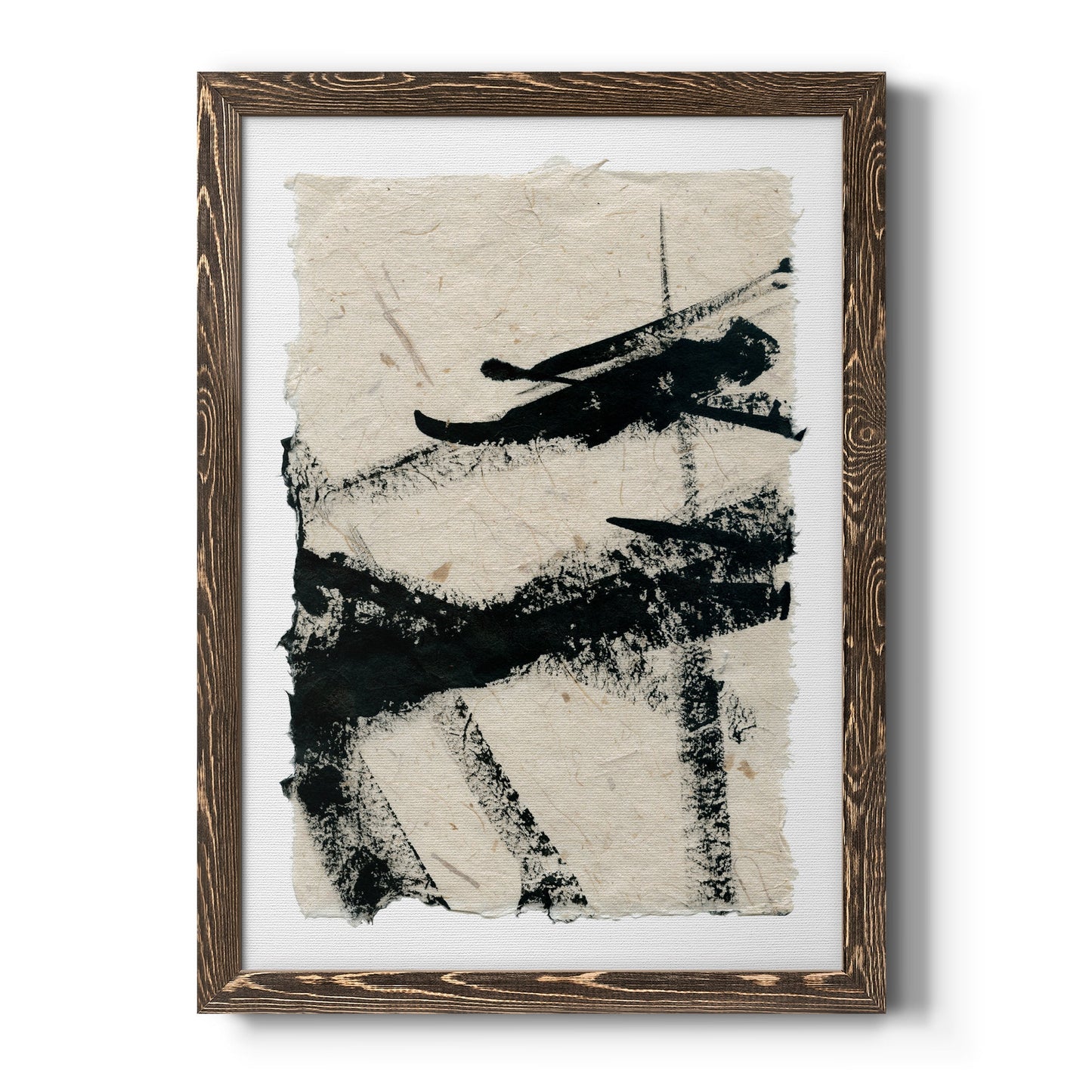 Lines Crossed II - Barnwood Framed Canvas Print