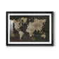 Safari World Map Premium Framed Print - Ready to Hang