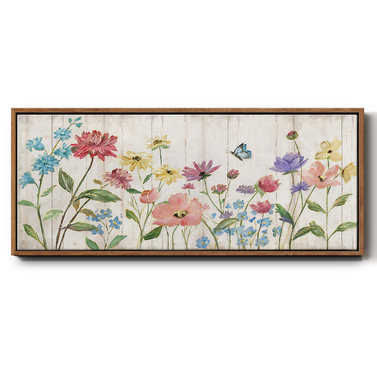 Wildflower Flutter On - Floater Framed Canvas Print