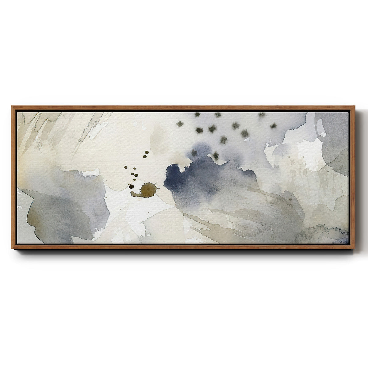 Dried Bergamot in Mist II - Floater Framed Canvas Print