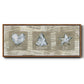 Burlap Music Ornaments - Floater Framed Canvas Print