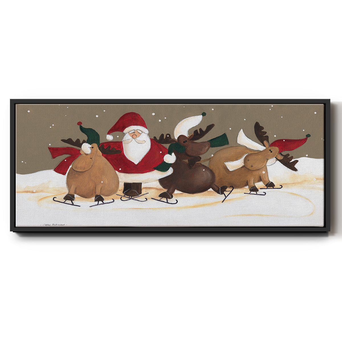 Skater Chorus Line - Floater Framed Canvas Print