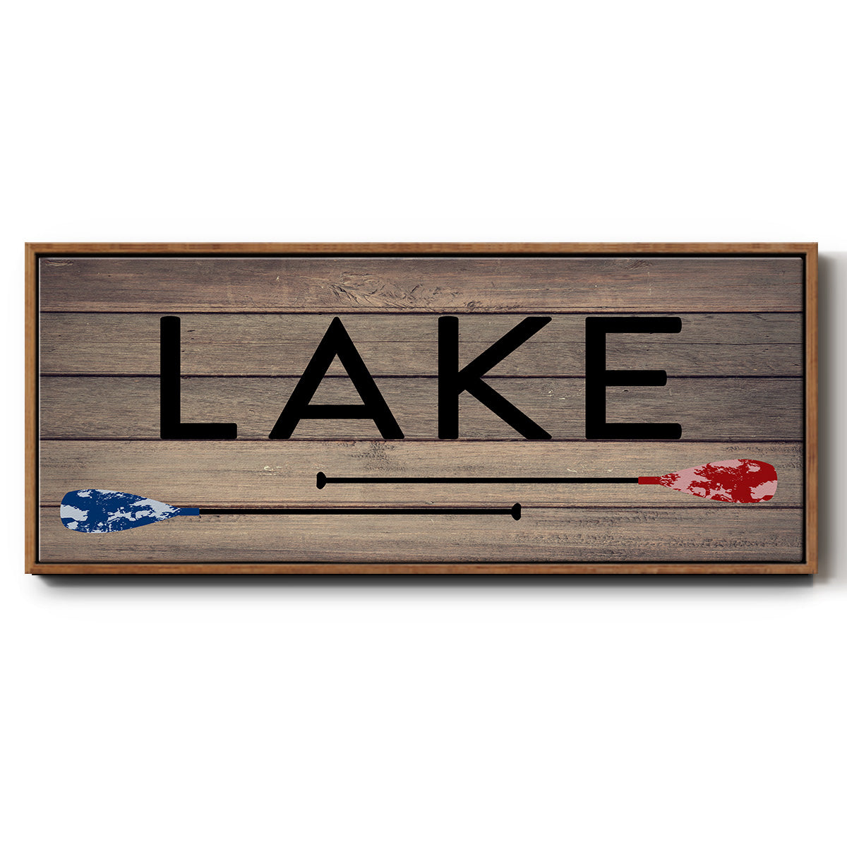 Lake Paddles - Floater Framed Canvas Print