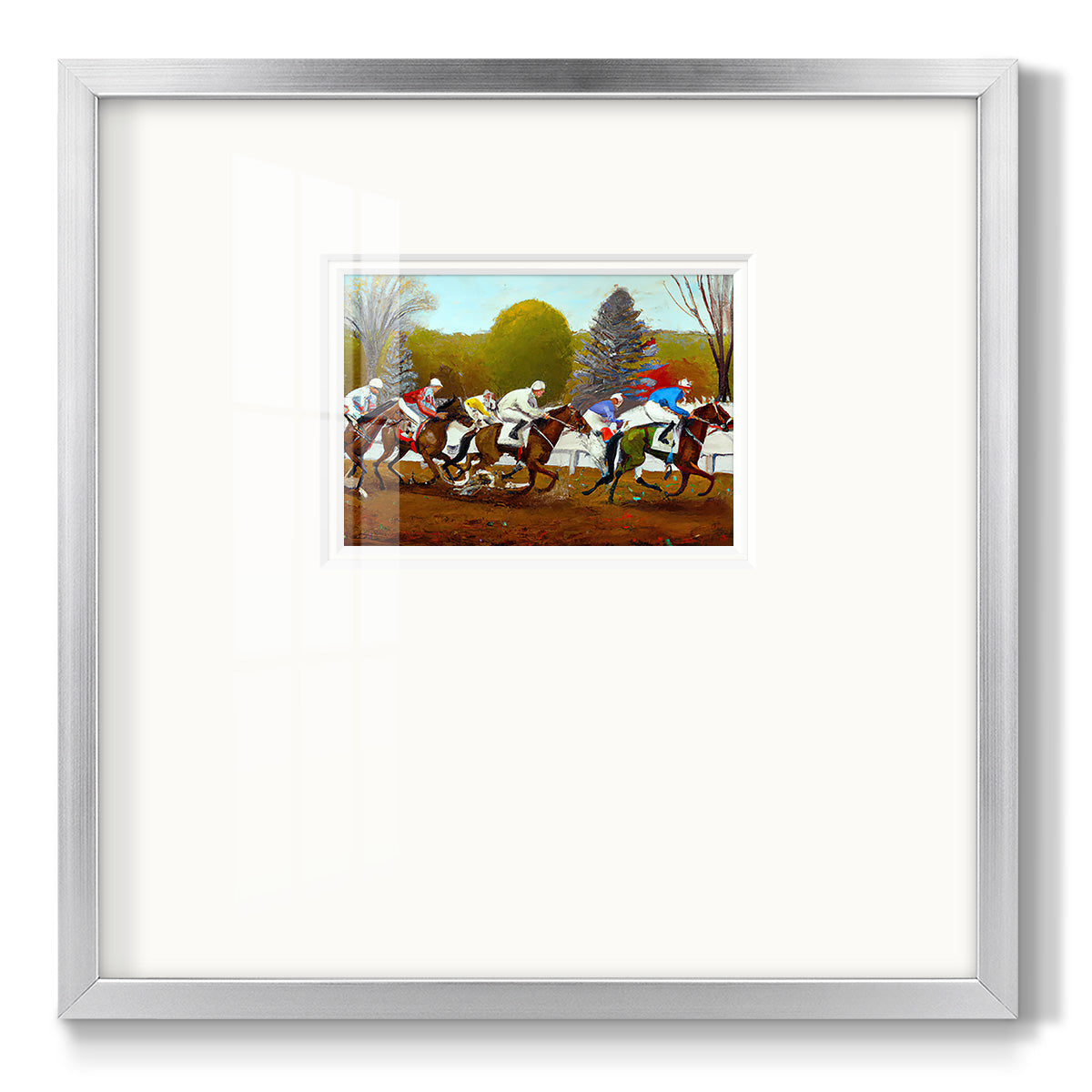 Day at the Race II - Double Matboard Framed Print
