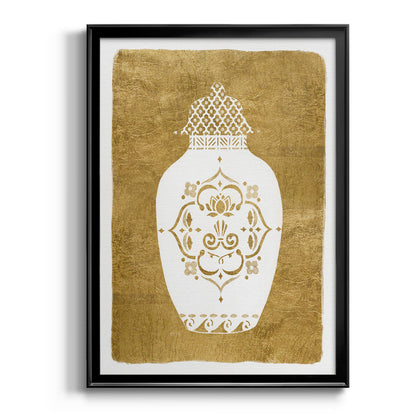 Golden Urn I - Modern Framed Canvas Print