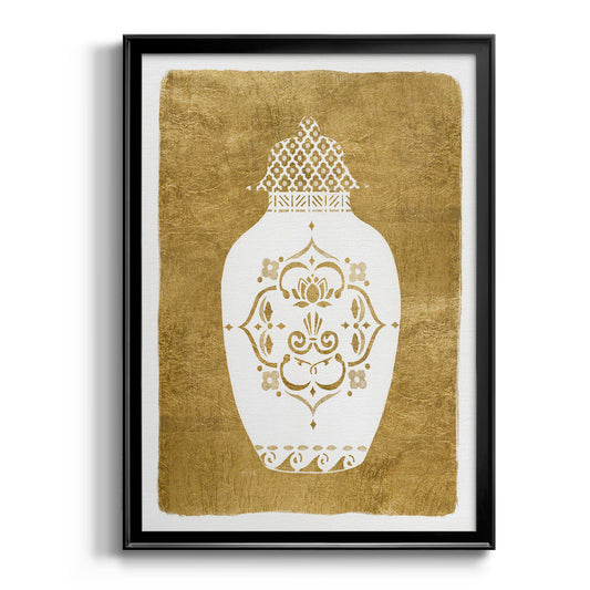 Golden Urn I - Modern Framed Canvas Print