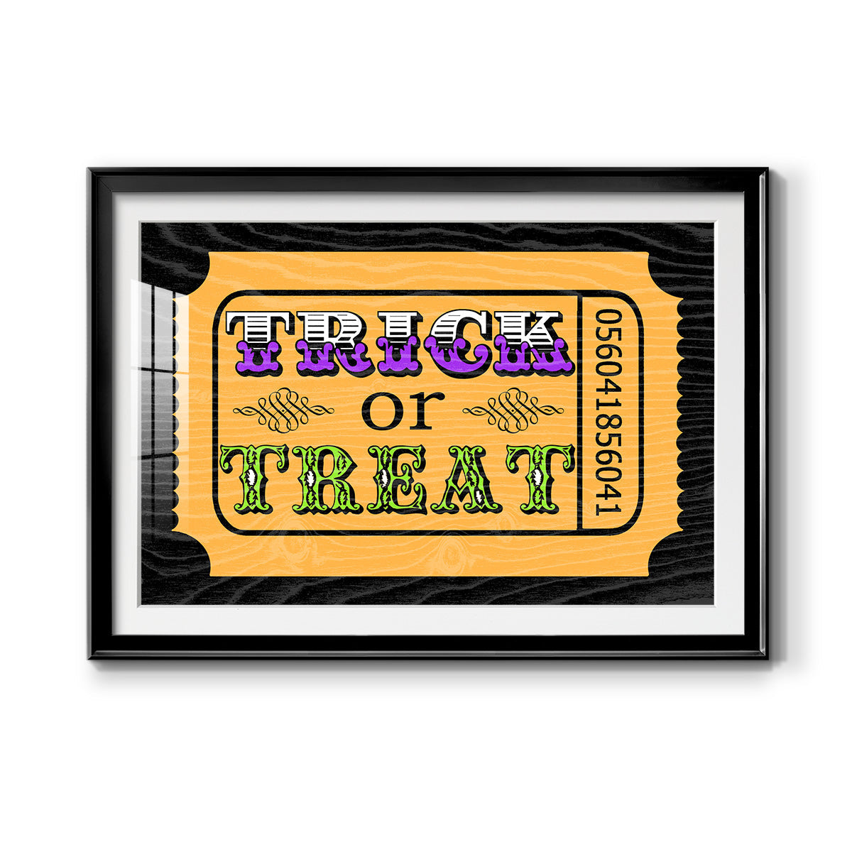 Trick or Treat Ticket Premium Framed Print - Ready to Hang