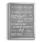 Neutral Kitchen Rules - Modern Framed Canvas Print