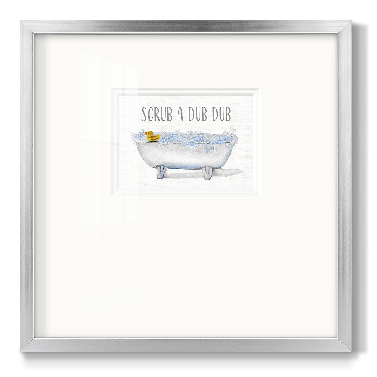 Scrub a Dub - Double Matboard Framed Print