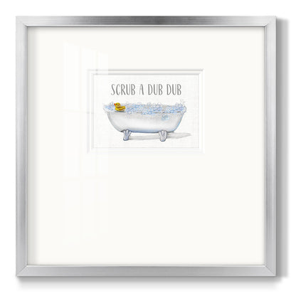 Scrub a Dub - Double Matboard Framed Print