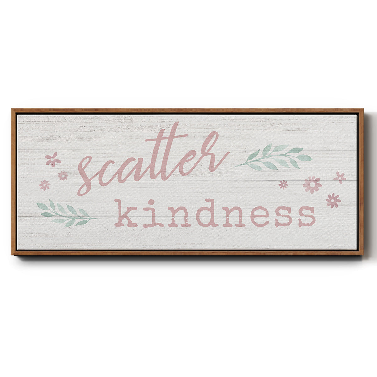 Scatter Kindness - Floater Framed Canvas Print