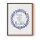 Hanukkah Wreath - Restickable Framed Art Print