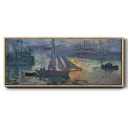 Sunrise at Sea - Floater Framed Canvas Print
