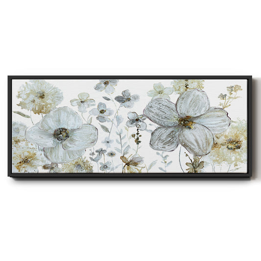 Garden Glitter III - Floater Framed Canvas Print
