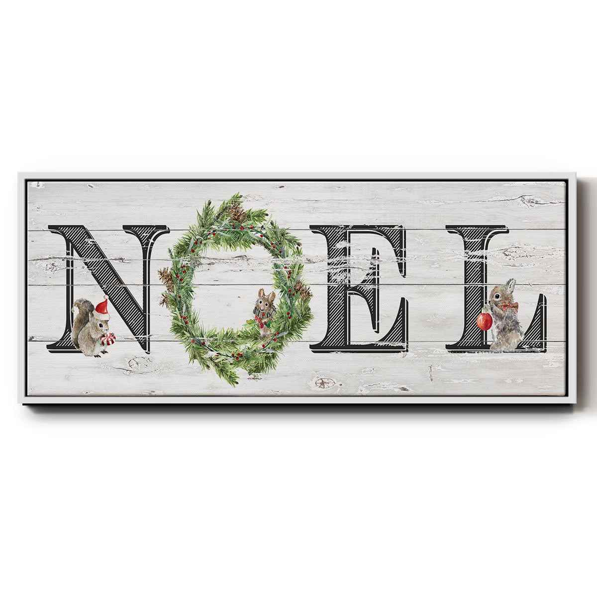 Farmhouse Noel - Floater Framed Canvas Print