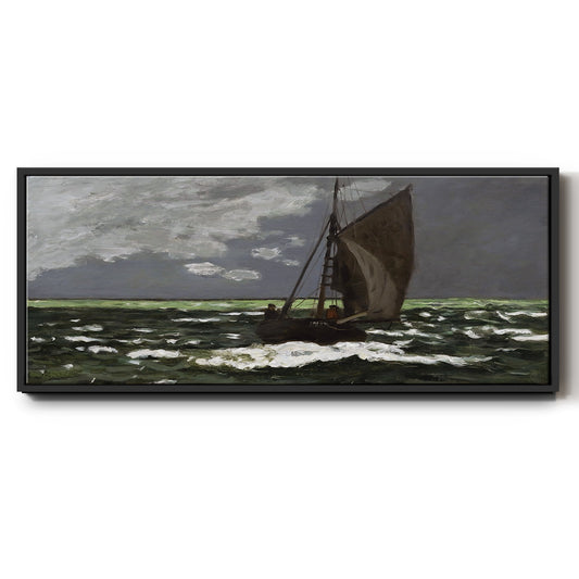 Stormy Seascape, 1867 - Floater Framed Canvas Print