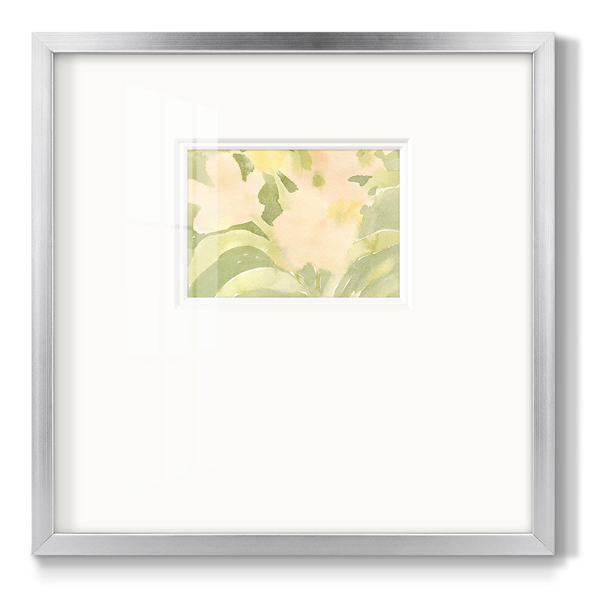 Verdant Floral Abstract II - Double Matboard Framed Print