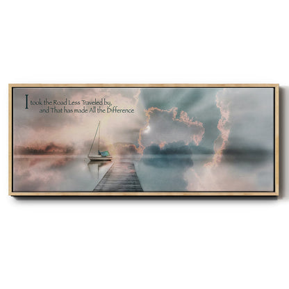 Road Less Traveled - Floater Framed Canvas Print